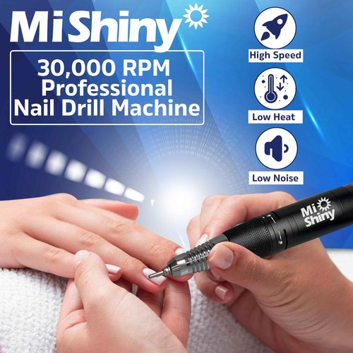 MiShiny 30.000RPM Professional Nail Drill Machine - Hand Drill for Nails - Replacement Nail Drill Handpiece Compatible with KUPA KP55, KP60, KP5000, UP-200
