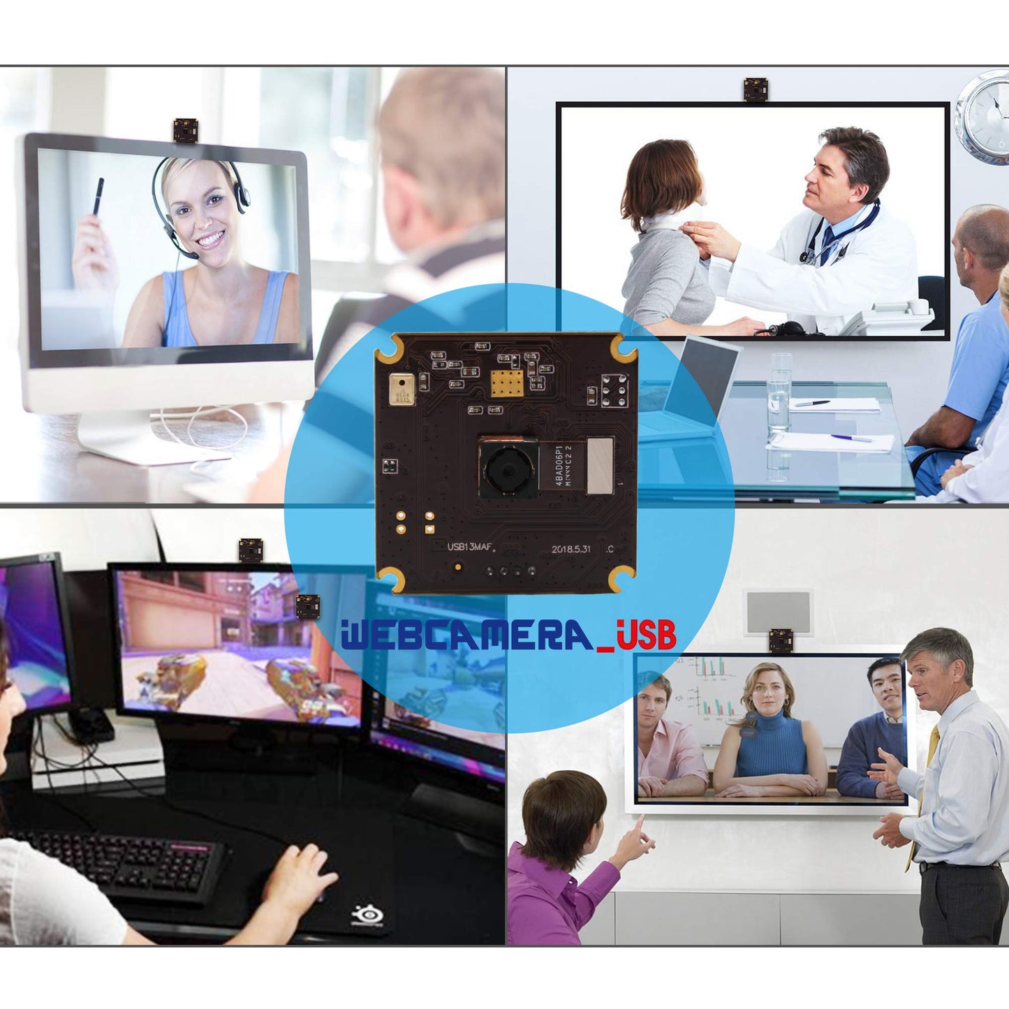 13mp USB Camera Module with Microphone Autofocus Audio Video Webcam Board for Computer Mini UVC USB2.0 PC Camera Industrial Embedded USB with Camera IMX214 Lightburn Camera for Laptop Jetson Nano