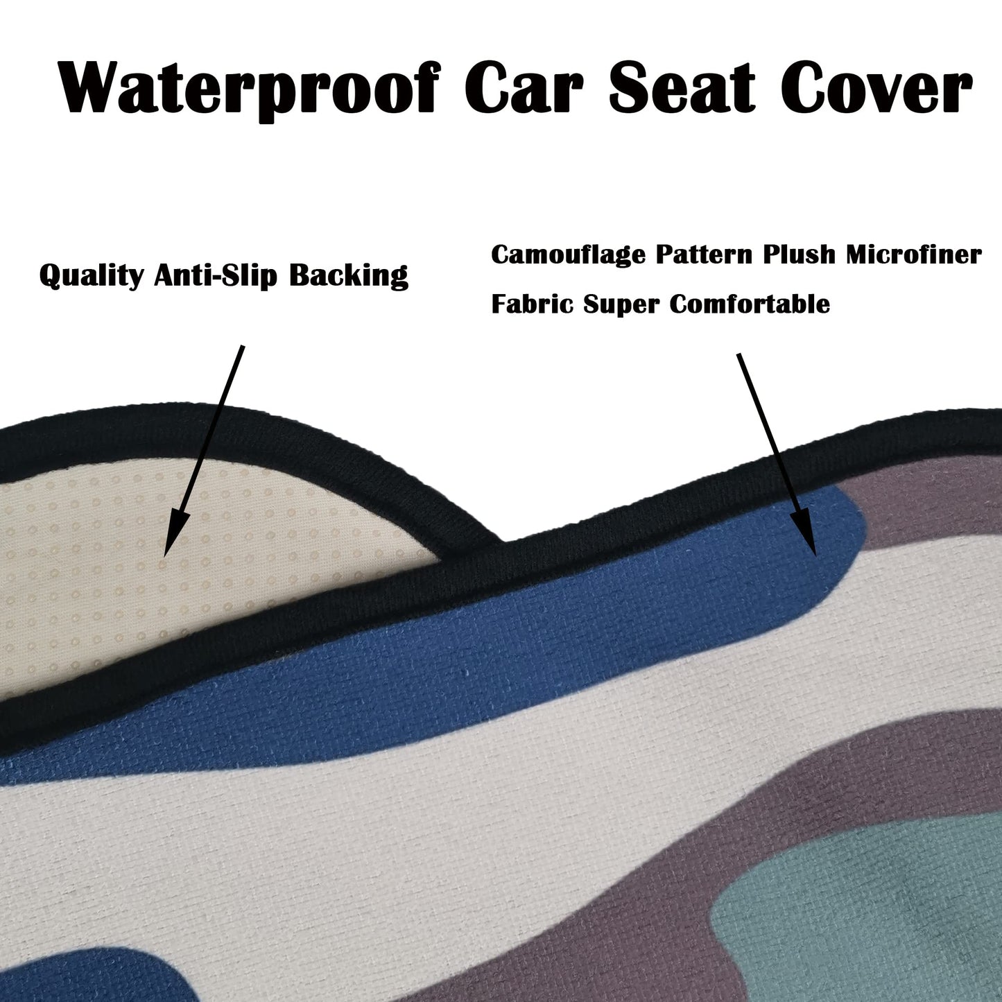 LoyaGour Car Seat Cover Protector Front Seats,for Gym Workout,Running,Swimming,Beach and Hiking,Waterproof Sweat Towel Bucket Seat Covers for Cars SUV Trucks (Camouflage, 1Pcs)