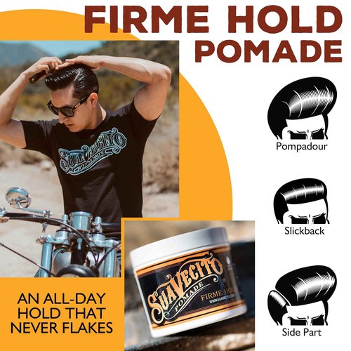 Suavecito Strong Hold Hair Pomade For Men, 32 oz - Medium Shine Water Based Wax Like Flake Free Hair Gel - Easy To Wash Out - All Day Hold For All Hair Styles