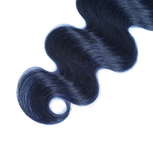 Syrenlore Dark Blue Body Wave Human Hair Bundles, Quick Weave Sew In Wavy 12A 100% Brazilian Virgin Hair, Soft Glossy Thick, Perfect for Quick Weave Sew-In Styles Single Bundles 20 Inch