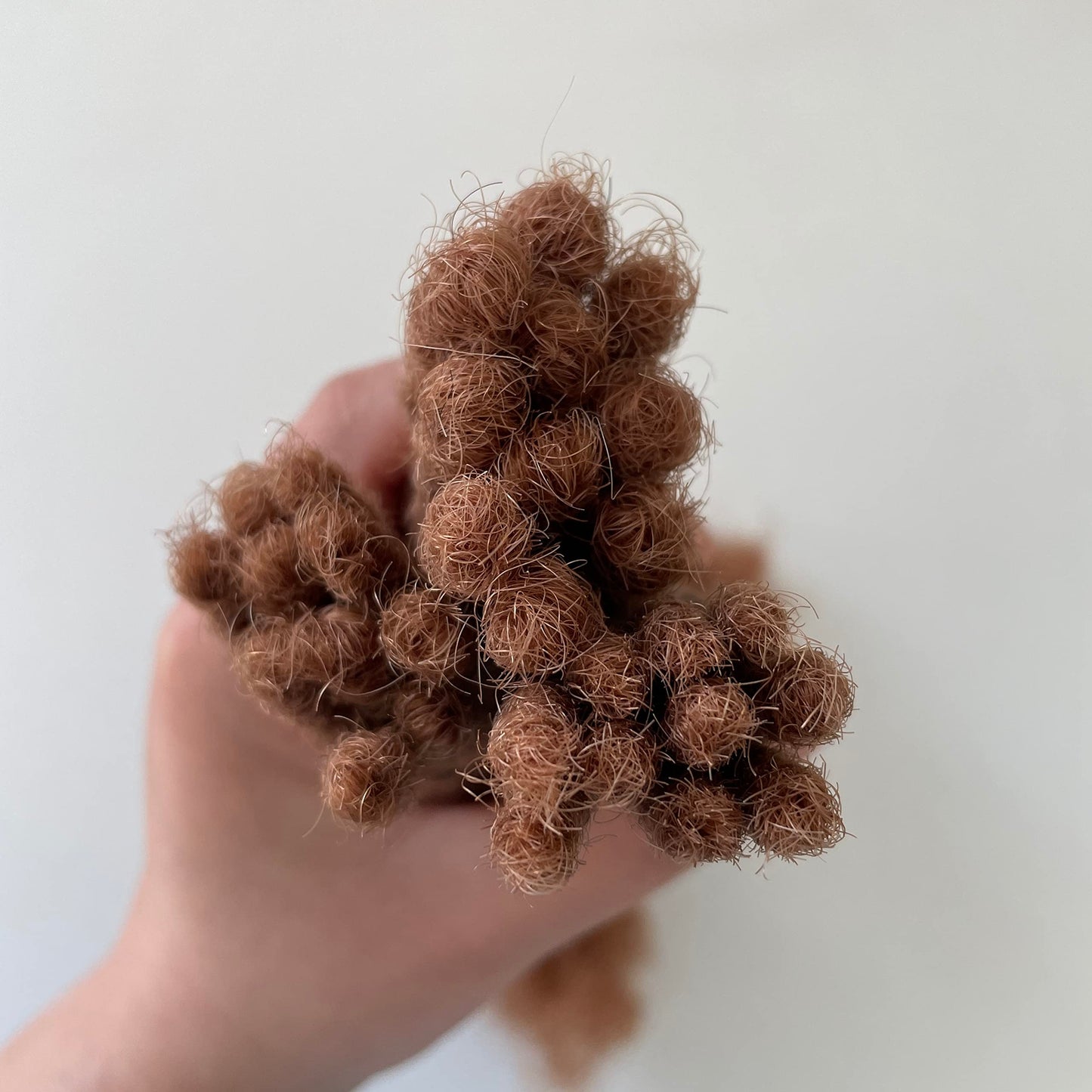 0.6cm #30 Brown 8inch 30 Stands Loc Extensions Human Hair 100% Handmade Permanent Dreadlock Extensions for Man/Women Can Be Dyed and Curled(0.6cm 8inch-30 stands color #30 Brown)