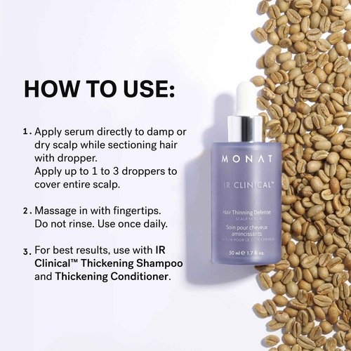 MONAT IR Clinical™ Hair Thinning Defense Scalp Serum – Nourishes Scalp, Reduces Breakage, Boosts Hair Density, and Supports Thicker, Fuller-Looking Hair with a Lightweight, Non-Greasy Formula