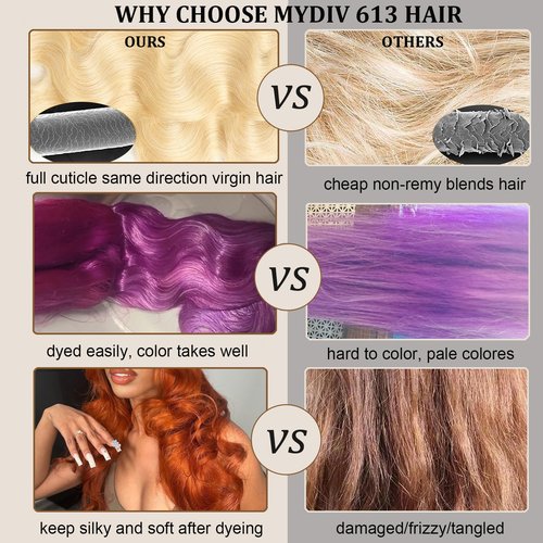 613 Blonde Body Wave Bundles Human Hair 14 16 18 Inch 100% Unprocessed Virgin Hair Extensions 12A Quick Weave Bundles Human Hair Double Weft