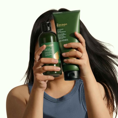 Cocoon Pomelo Shampoo & Conditioner Bundle - Anti Hair Loss, Natural, Sulfate free | For Thinning, Damaged, Color Treated Hair | Reduce Fall & Soften Strands (10.5 fl oz each)