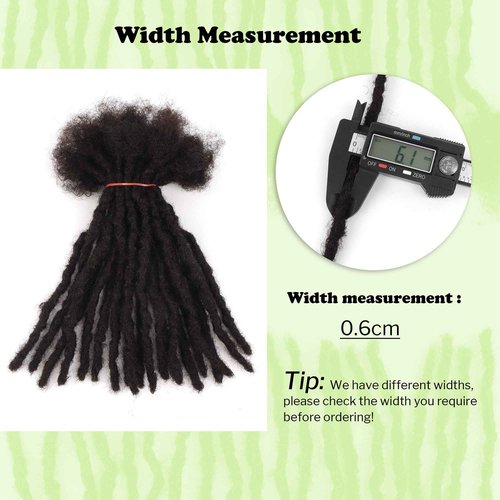 Orientfashion Micro Loc Extensions Human Hair,8 inch 0.6cm Thickness Soft Sisterlocs Extensions Human Hair Micro Locs Crochet Hair Can Be Bleached and Dyed.(8inch 0.6cm 60Strands, Natural black)