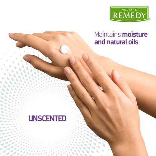Medline Remedy Clinical Skin Cream Moisturizer, Unscented (4 fl oz), 12 Count Nourishing for Dry Skin, Paraben and Sulfate-Free Moisturizing Cream for Face and Body, Lotion for Sensitive Skin