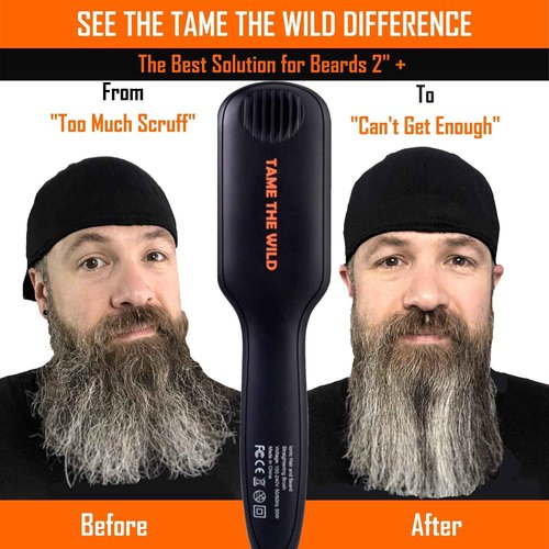 Tame's Beard Straightener for Men - Hair and Beard Armor - Orange Walnut Beard Soap - Bundle.