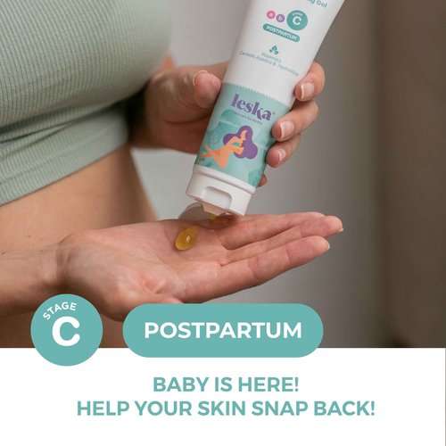 Leska Maternity Set | Belly Lotion, Belly Oil, Stretch Mark Defense Cream & Butter, Toning Gel | Maternity Stages Skincare for Pregnancy & Postpartum |New Mom Gifts (Set of 5, 4-4.93oz each)