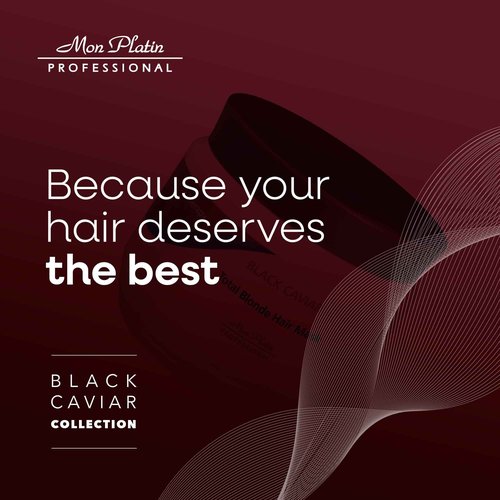 Black Caviar Blonde Hair Mask - Intensive Moisturizing Treatment for blonde, bleached, or Color Treated Hair - Special Antistatic Formula,SLS/Salt Free 500ML