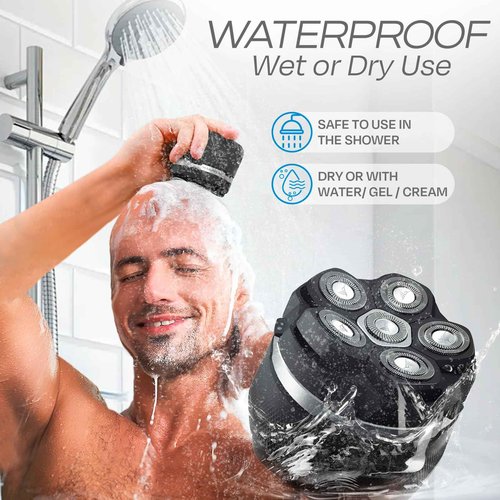 HUMMINGBIRD MK3 Electric Head Shaver & MK6 Body Hair Trimmer - 6 Blade Head Shaver for Bald Men & Wide Ceramic Blade Groin & Body Hair Trimmer, USB-C Rechargeable, Travel Lock