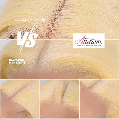 Alielaine 613 13x6 Lace Front Wig Human Hair Transparent Lace Body Wave Blonde Lace Front Wigs Human Hair 613 HD Lace Frontal Wig 200% Density Blonde Wig (22 Inch, 613 13x6 Body Wave Wigs)