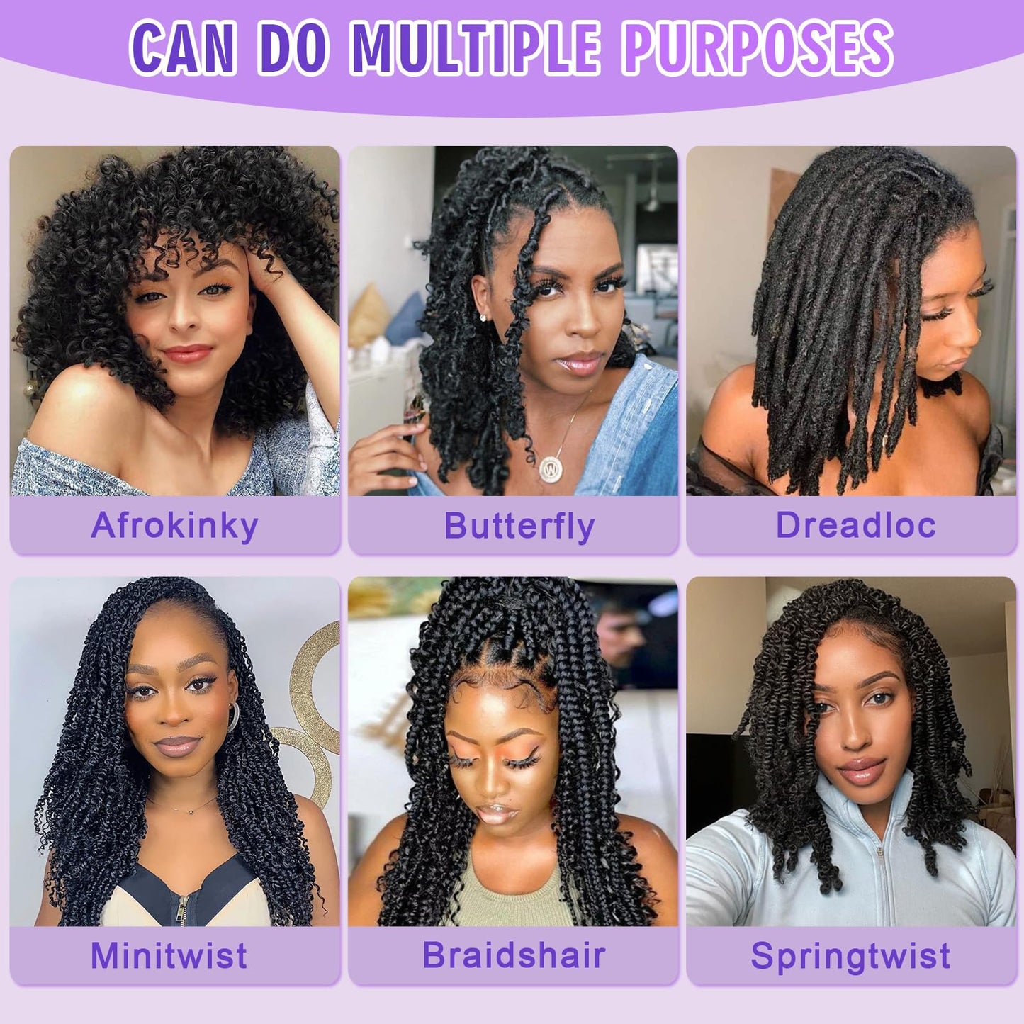 14 inches Afro Kinkys Bulk Human Hair for Dreadlocks Extensions Repair Locs, Twist Braiding Afro Kinky Human Hair for Locs 1 Pack 30 Gram Natural Black Color（14 Inch，Pack/4)