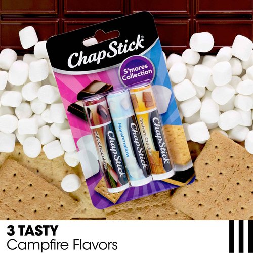 ChapStick Lip Moisturizer, S’Mores Collection 3-Packs (12 Sets/36 Tubes) – Bulk Lip Balm, Cozy & Sweet, 0.15 Oz Ea