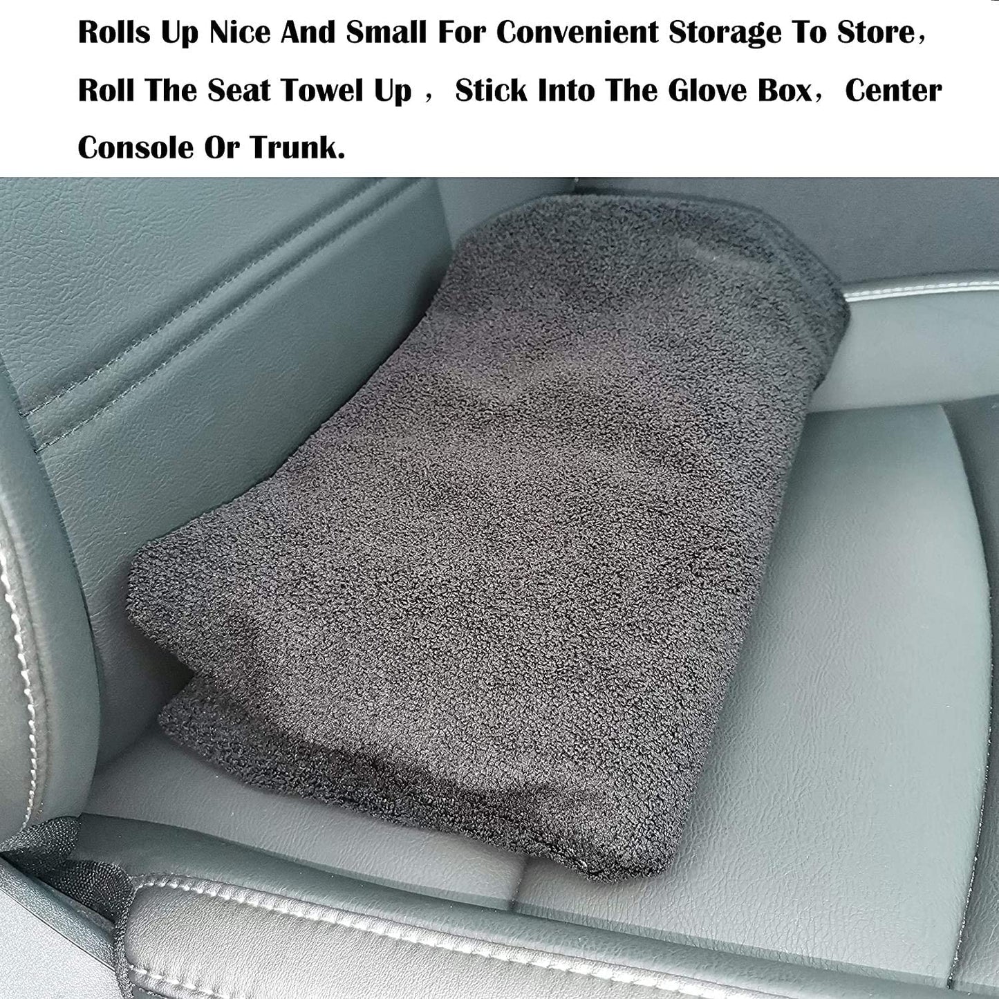 LoyaGour Car Seat Cover Protector Front Seats,for Gym Workout,Running,Swimming,Beach and Hiking,Waterproof Sweat Towel Bucket Seat Covers for Cars SUV Trucks (Grey, 1Pcs)