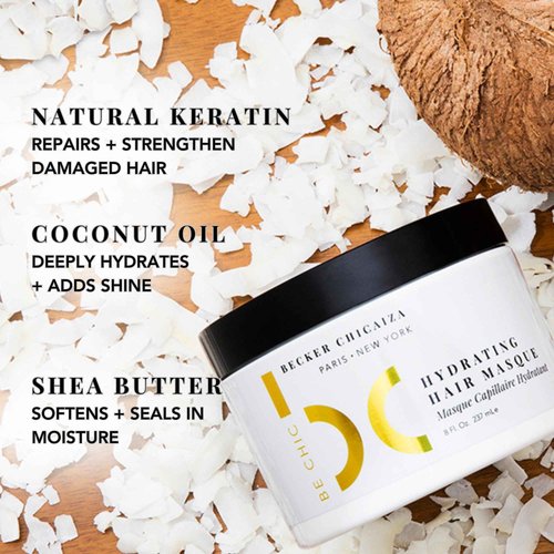 BE CHIC Hydrating Hair Masque by Becker Chicaiza – Damage Repair, Plant-Based, Shine Boosting, Color-Safe Hair Treatment