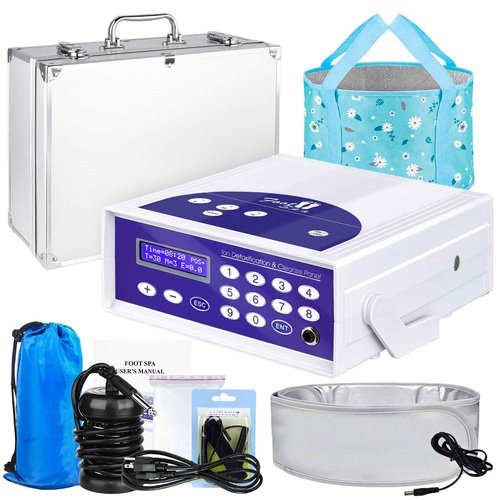 Lecaung Ionic Foot Bath Detox Machine, Foot Spa Mchine for Home Use, Ionic Detox Foot Bath System, Include Collapsible Basin, Far Infrared Belt, Wrist Strap, Perfect for Seniors