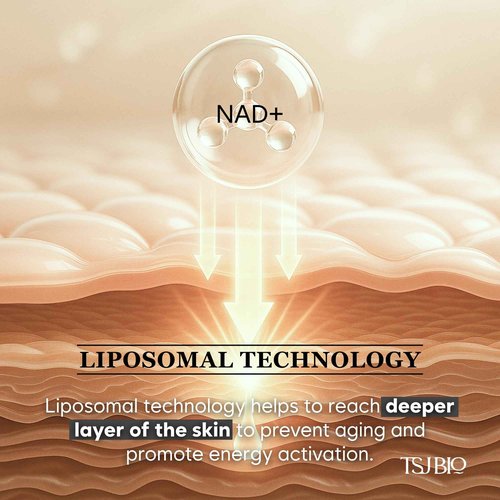 TSJ Bio NAD+ Brilliant Brightening Serum - Advanced Formula with NAD+ 50,000PPM, Resveratrol, Exosomes, Glutathione & Tranexamic Acid