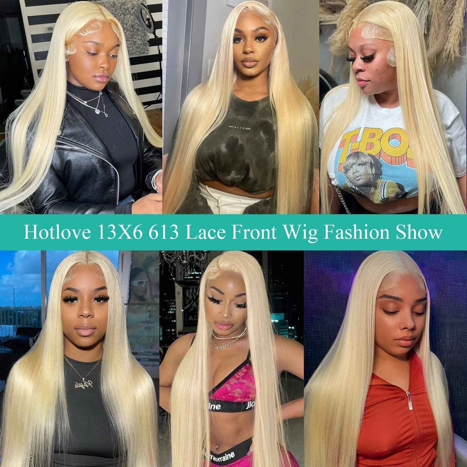 HOTLOVE 30inch 613 Lace Front Wig Human Hair Blonde HD Transparent 13x6 Straight Lace Front Wig For Women 200% 613 Lace Frontal Wigs Pre Plucked With Baby Hair