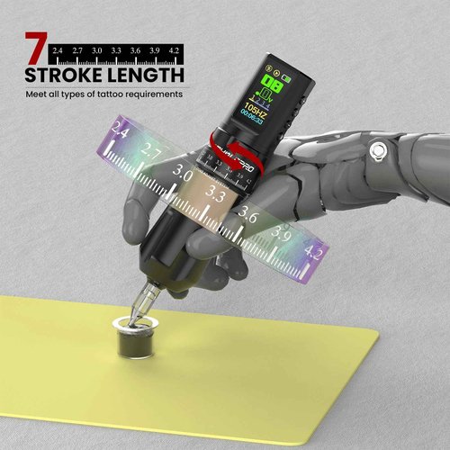 WORMHOLE PRO Tattoo Gun AQUILA Wireless Tattoo Machine Multi-function Smart Tattoo Pen 1,800mAh Battery Smart Display, Brushless Motor, 7 Strokes Length for tattooists HKP14-A