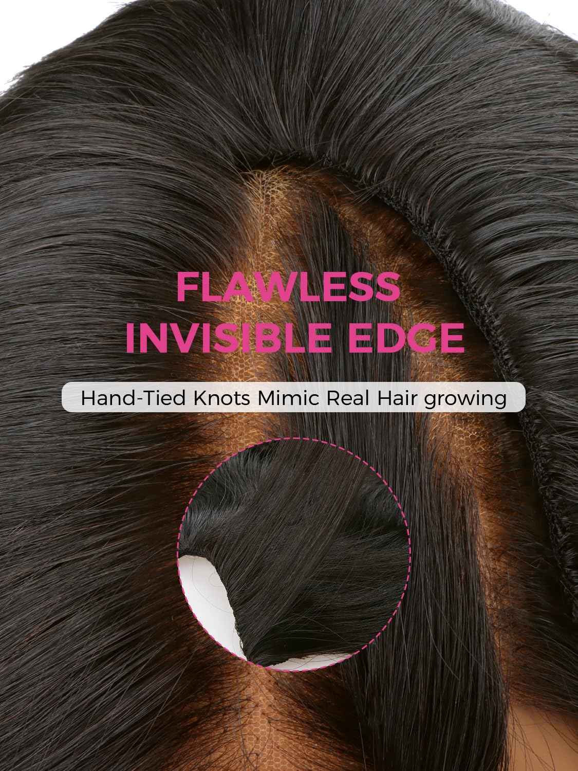 Lashey V Shape Invisible Clip in & Lace Clip in Hair Extensions Human Hair, 18 Inch 120g Set (1 V-Shaped + 2pcs Lace Clip ins), Natural Black Body Wave No Leave Out Hair Extension for Women