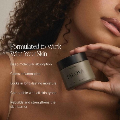 TALOVA - Face + Body Balm, Grass-Fed Tallow Moisturizer for Dry, Cracked, Sensitive Skin with Emu Oil, Natural and Organic Balm with Skin Nourishment, Non-toxic, Made in USA
