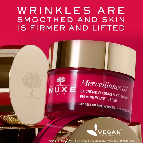 Nuxe Merveillance Lift Velvet Cream Smoothing and Firming Vegan Moisturizer With Micro-Algae Oil for Wrinkle Correction, 1.7 Fl Oz