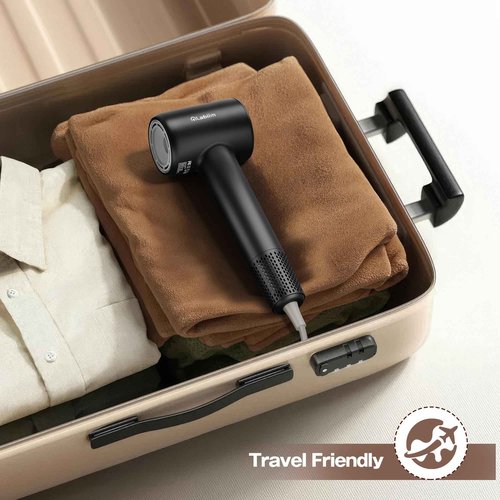 Labiim Hair Dryer, High-Speed Ionic Low Noise Blow Dryer with Brushless Motor for Fast Drying, Thermo-Control Quiet Compact Hair Blow Dryer, Hairdryer with 1 Nozzle Attachments for Home Salon Travel