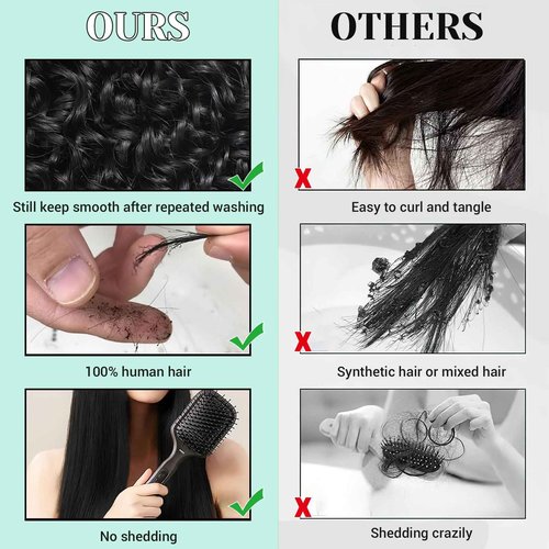 Burmese Curly Bundles Human Hair 14 16 18 Inches 100% Unprocessed Virgin Hair Quick Weave 3C4A Water Wave with Spiral Curly End Real Human Hair Weft Extensions For Black Women Natural Black