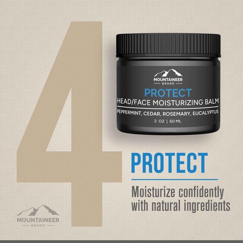 Mountaineer Brand Ultimate Bald Head Care Gifts Bundle For Men | All Natural 5 Step Skin Care for Healthy Scalp & Face | Exfoliate Scrub | Cleanse Wash | Shine Away | Moisturizing Balm | Detox