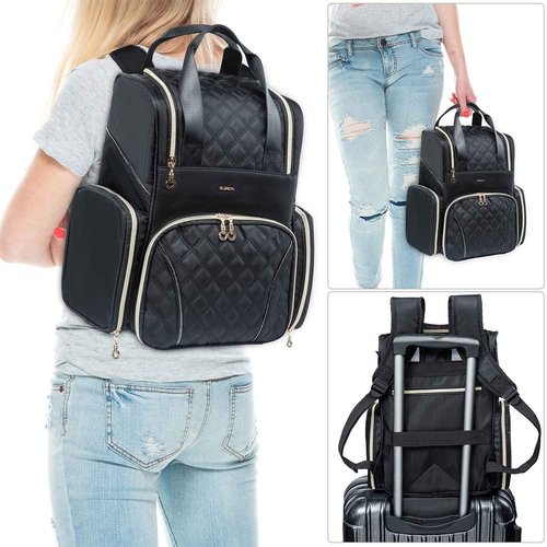 ELCUPA Nail Polish Organizer Backpack Holds 48 Bottles (0.5 Fl Oz) and a Nail Dryer, Nail Polish Storage Bag With 2 Removable Boxes for Nail Suppliers,Nail Kit, Gel Polish