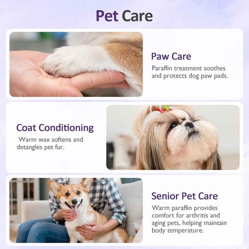 Sunvivi Paraffin Wax Machine for Hand and Feet 4000ml Large Capacity Paraffin Bath Machine for Hands Purple Paraffin Warmer with 8Pack Refills