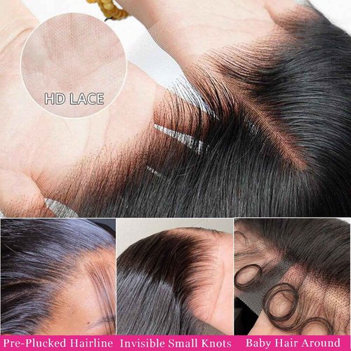 BOXIUBUT 200% Density 13x6 Body Wave Lace Front Wigs Human Hair HD Transparent full frontal lace wigs human hair 13x6 for Women Glueless Wigs Human Hair with Baby Hair