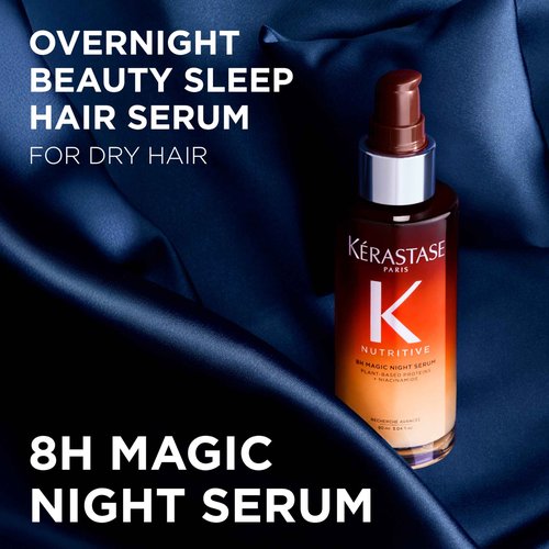Kerastase Nutritive 8H Magic Night Serum - Overnight Treatment for Dry Hair, Enhances Shine, Anti-Frizz, With Plant-Based Proteins