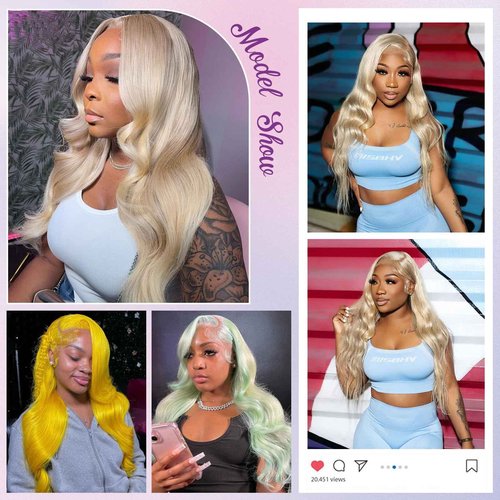 613 Blonde Body Wave Bundles Human Hair 20 inch 100% Unprocessed Virgin Hair Extensions 12A Quick Weave Bundles Human Hair