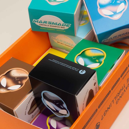 MARS MADE Ultimate Galaxy Shampoo Bar Bundle 2.0 - Hydrating & Moisturizing Natural Soap Bar for Hair & Scalp Nourishment - Solid Shampoo for All Hair Types (120g, 4.23oz - 6EA)