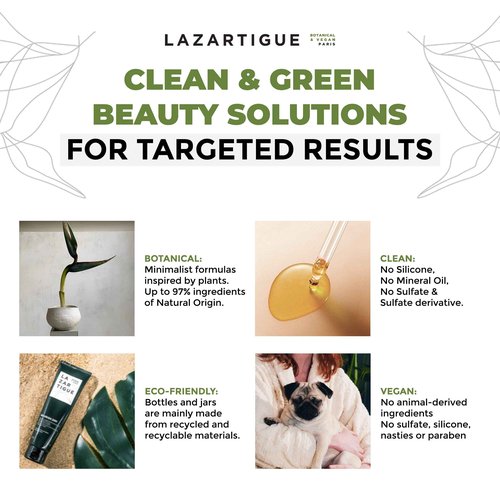 Lazartigue Repair Mask, Vegetal Keratin & Tamarind Seed, Restorative Treatment for Damaged Hair, Vegan, 8.4 Fl Oz