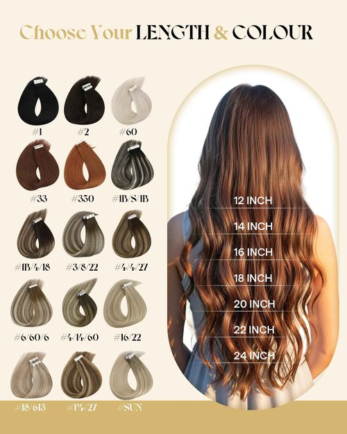 Ve Sunny Tape in Hair Extensions Human Hair 20 Inch Tape in Human Hair Extensions Dark Brown Roots to Golden Blonde Mix Light Blonde Hair Extensions Tape ins Invisible Double Sided Tapes 20Pcs 50g