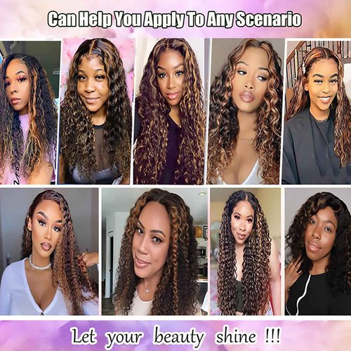 yosly Glueless Wigs Human Hair Pre Plucked Pre Cut Bob Wig Human Hair Deep Wave Bob Wig Curly Human Hair Wig For Black Women Natural Hairline Wigs Human Hair Glueless Wear and Go 1B/30 14Inch
