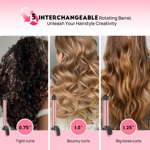 Automatic Curling Iron with 3 Attachments