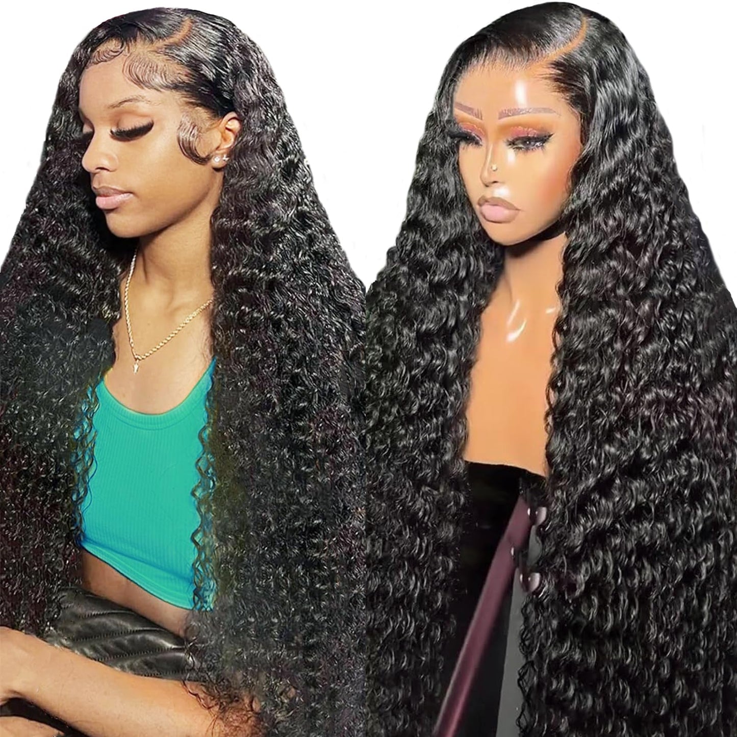 13x4 Glueless Lace Front Wet and Wavy Human Hair 233