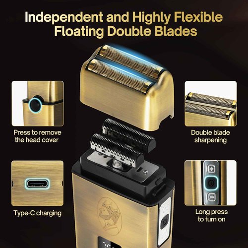 INTRO WILD Professional Hair Clippers for Men Clippers and Trimmers Set, Cordless Hair Clippers, Haircutting Machine with Led Display for Barber Mens Grooming Kit