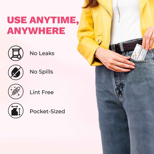 Diamond Wipes Nail Polish Remover Wipes with Aloe Vera, Acetone Nail Polish Remover Pads, Case of 500 Individually Wrapped Nail Polish Wipes