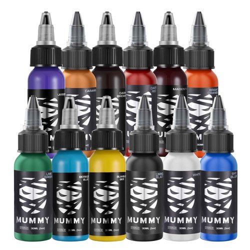 Mummy Sphinx Tattoo Ink 12 Color 1oz for Pigment Ink Supplies