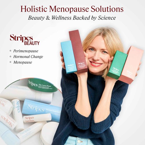 STRIPES Beauty Naomi Watts The Power Move Hydrating Facial Serum Firm Smooth Fine Lines And Wrinkles Squalene Hyaluronic Acid Safe Sensitive Skin Menopause Support 1.0 Fl Oz