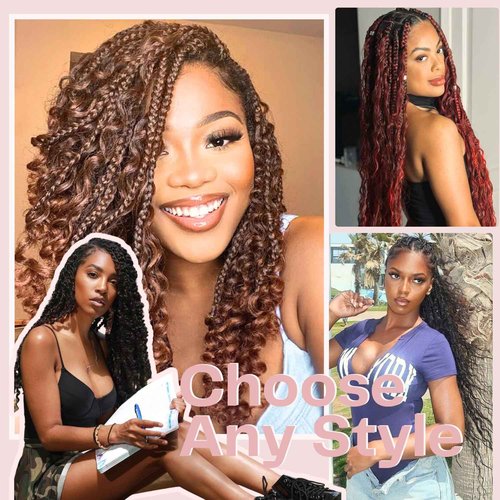 FAKOT Burgundy Human Braiding Hair 100g 22 Inch Deep Wave Bohemian Hair for Braiding, No Weft, 99J, Boho Braids, 2 Bundles/Pack