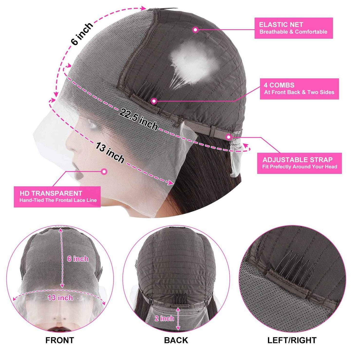 mengkai 13x6 HD Straight Lace Front Wigs Human Hair Glueless Wigs Human Hair Pre Plucked HD Transparent Bone Straight Lace Frontal Wigs Human Hair Deep Part lace Human Hair Wigs for Woman 20 Inch