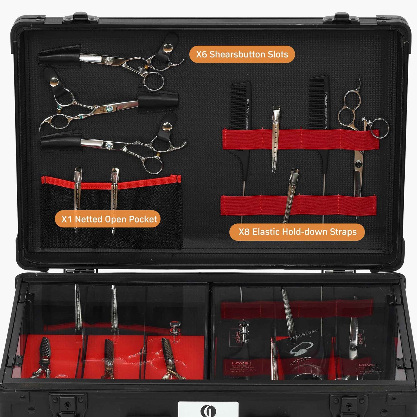 Large Barber Carrying Case, Hairdresser Tool Box Organizer Traveling Case, Portable Travel Barber Suitcase for Hair Stylist Pet Groomer Beauty Salon Makeup Artist