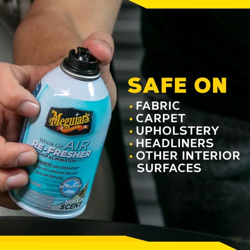 Meguiar's G16402 Whole Car Air Re-Fresher Odor Eliminator Mist, New Car Scent, 2 Fluid Ounces