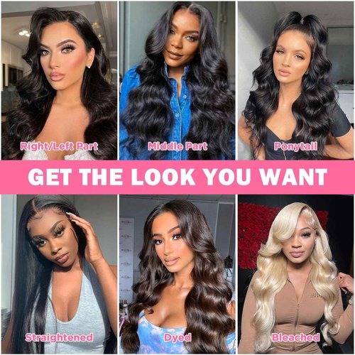 5x5 HD Lace Closure Wigs Human Hair Body Wave Lace Front Wigs for Black Women 100% Virgin Human Hair Pre Plucked with Baby Hair 180% Density Glueless Wigs Natural Black Color 20Inch